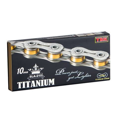 YBN 10sp 6.4 Titanium Gold Chain SLA210 (1 lb. wax free with purchase)